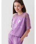 Джемпер трикотажный для девочек (футболка) lilac