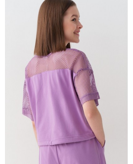 Джемпер трикотажный для девочек (футболка) lilac