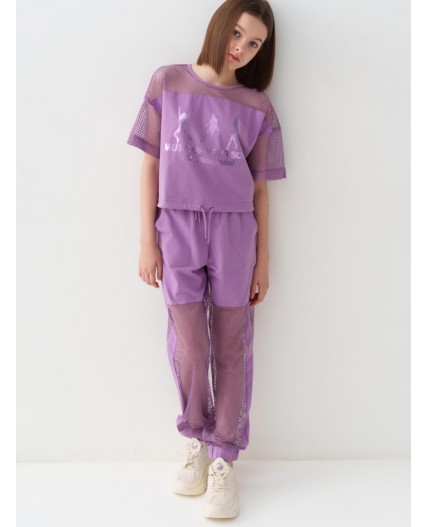 Джемпер трикотажный для девочек (футболка) lilac