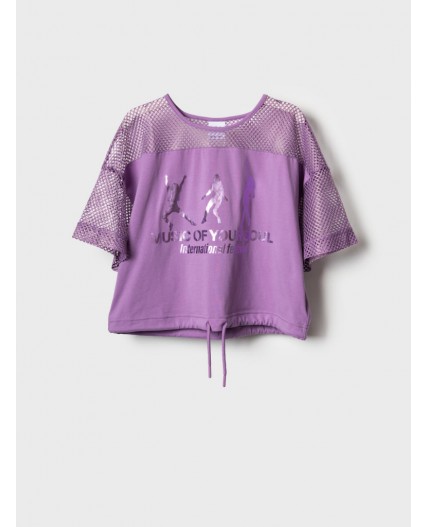 Джемпер трикотажный для девочек (футболка) lilac