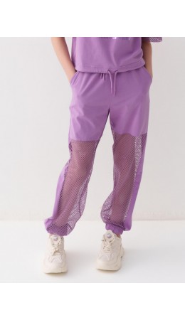 Брюки трикотажные для девочек lilac