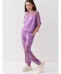 Брюки трикотажные для девочек lilac