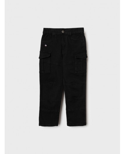 Брюки текстильные джинсовые для мальчиков black