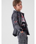 Куртка текстильная джинсовая для мальчиков черный
