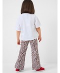 Комплект трикотажный для девочек: фуфайка (футболка), брюки white, ochre, dark grеy