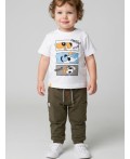 Брюки детские трикотажные для мальчиков, 2 пары в комплекте dark green, light green
