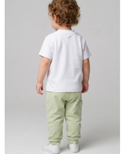 Брюки детские трикотажные для мальчиков, 2 пары в комплекте dark green, light green
