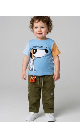 Брюки детские трикотажные для мальчиков dark green