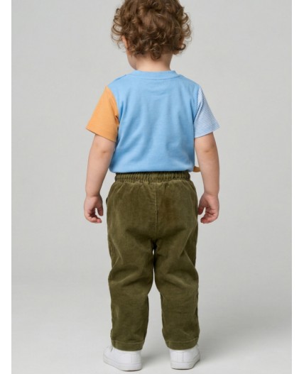 Брюки детские трикотажные для мальчиков dark green