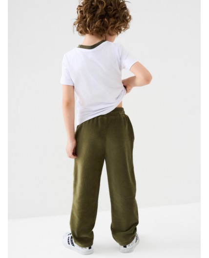 Брюки трикотажные для мальчиков dark green