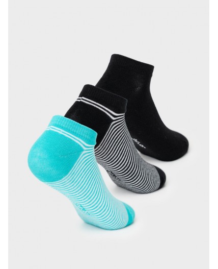 Носки трикотажные для мальчиков, 3 пары в комплекте white, black, turquoise