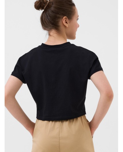 Джемпер трикотажный для девочек (футболка) black
