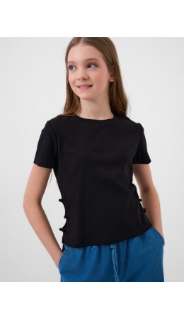 Джемпер трикотажный для девочек (футболка) black