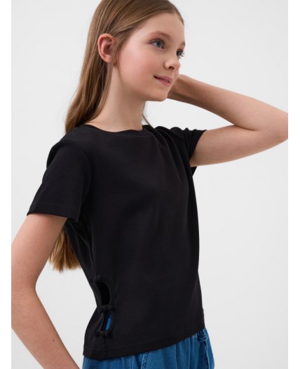 Джемпер трикотажный для девочек (футболка) black