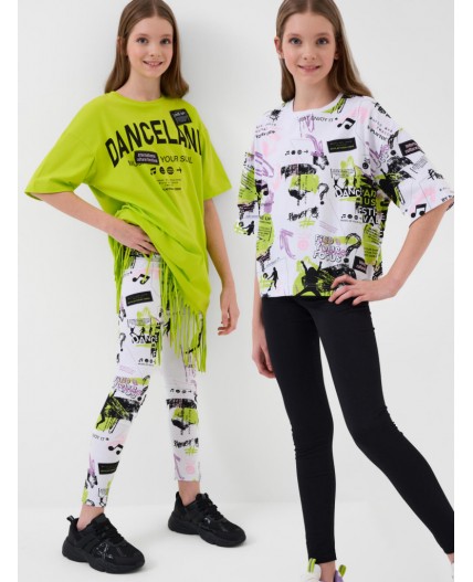 Брюки трикотажные для девочек (легинсы), 2 пары в комплекте multicolor