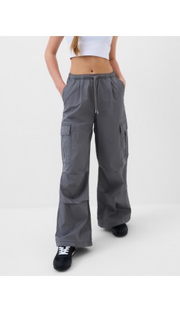 Брюки текстильные для девочек grey