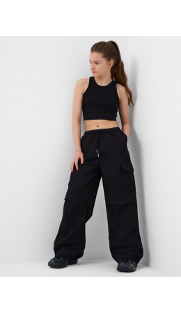 Брюки текстильные для девочек black