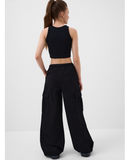 Брюки текстильные для девочек black