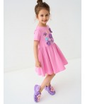 Платье трикотажное для девочек pink