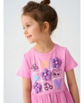 Платье трикотажное для девочек pink