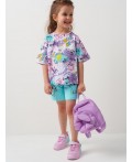 Фуфайка трикотажная для девочек (футболка) multicolor
