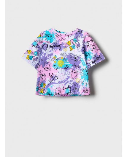 Фуфайка трикотажная для девочек (футболка) multicolor