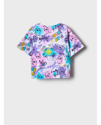 Фуфайка трикотажная для девочек (футболка) multicolor