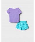 Комплект трикотажный для девочек: фуфайка (футболка), шорты lilac, turquoise