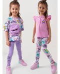 Брюки трикотажные для девочек (легинсы), 2 пары в комплекте multicolor