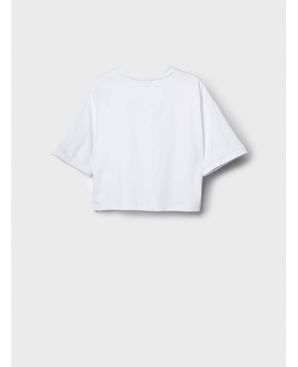 Фуфайка трикотажная для девочек (футболка) white