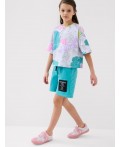 Фуфайка трикотажная для девочек (футболка) multicolor