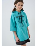 Толстовка трикотажная для девочек light blue