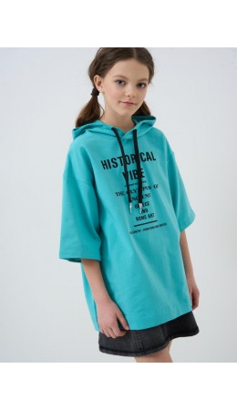 Толстовка трикотажная для девочек light blue