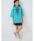 Толстовка трикотажная для девочек light blue