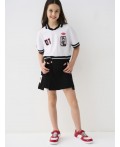 Джемпер трикотажный для девочек (футболка) white, black