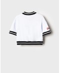 Джемпер трикотажный для девочек (футболка) white, black