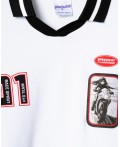 Джемпер трикотажный для девочек (футболка) white, black