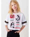 Фуфайка трикотажная для девочек (футболка) white