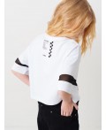 Фуфайка трикотажная для девочек (футболка) white