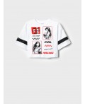 Фуфайка трикотажная для девочек (футболка) white