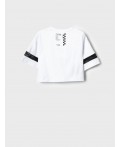 Фуфайка трикотажная для девочек (футболка) white