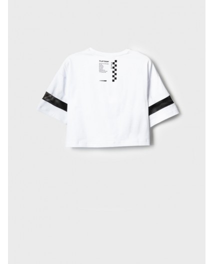 Фуфайка трикотажная для девочек (футболка) white