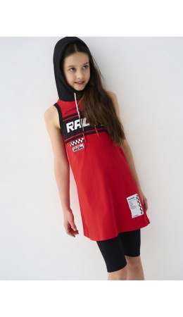 Платье трикотажное для девочек black, red