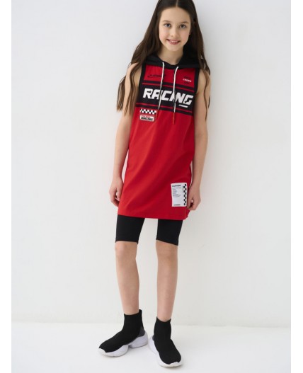 Платье трикотажное для девочек black, red