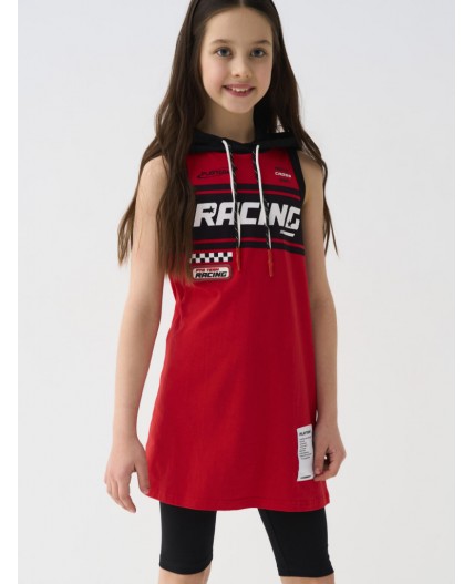 Платье трикотажное для девочек black, red