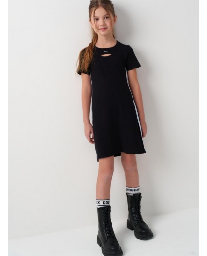 Платье трикотажное для девочек black