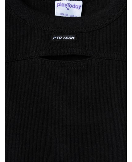 Фуфайка трикотажная для девочек (футболка) black