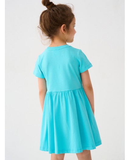 Платье трикотажное для девочек turquoise