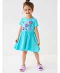 Платье трикотажное для девочек turquoise