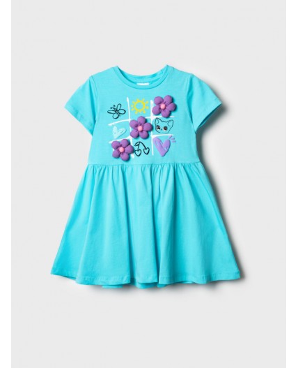 Платье трикотажное для девочек turquoise
